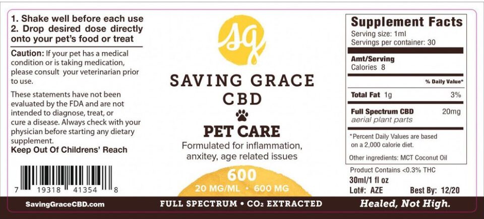CBD Oil for Small Dogs - Saving Grace