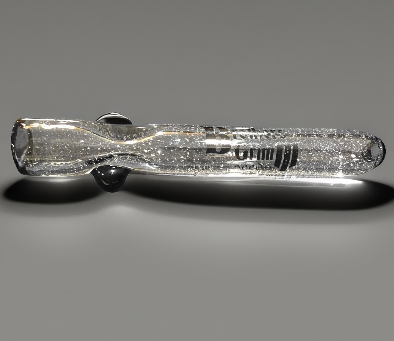 Glitter Chillum Pipe – UV Pink Glass by Brothers Grimm Seeds